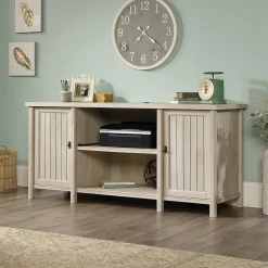 Outlet Costa 30"H Storage Credenza with 3 Shelves, Chalked Chestnut (419959) Storage Cabinets