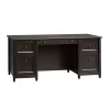 Online Edge Water Collection 65" Wood Executive Desk, Estate Black (409042) Corner Desks