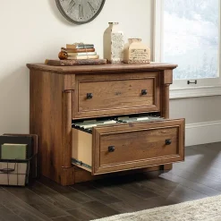 Palladia 2-Drawer Lateral File Cabinet, Letter/Legal Size, 30"H x 37"W x 22"D, Vintage Oak (420607) File Cabinets