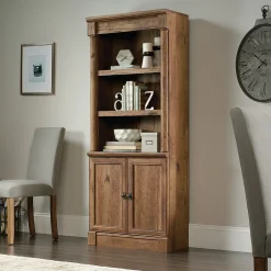 Clearance Palladia 72"H 5-Shelf Bookcase, Vintage Oak (420609) Bookcases