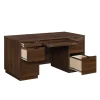 Online Palo Alto 59"W Executive Desk, Spiced Mahogany (427792) Corner Desks