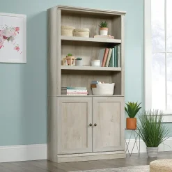 Select 70"H 5-Shelf Bookcase, Chalked Chestnut (426310) Bookcases