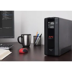 Battery Backup<Schneider Electric Back UPS Pro Battery Backup and Surge Protector, Compact Tower, 1500VA, AVR, LCD, 120V, Black (BX1500M)