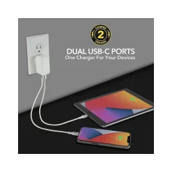scosche PowerVolt PD35 USB Type-C Wall Charger, White (HPDCC35WT-SP)