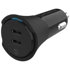 scosche PowerVolt USB Car Charger for Most Smartphones, Black (CPDCC40-SP)