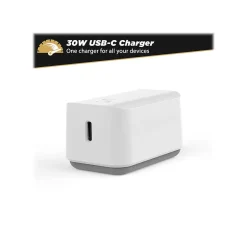 scosche PowerVolt USB-C Fast Wall Charger for Most Smartphones, White (HPDC30WT-SP)
