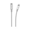 Usb Cables<scosche StrikeLine Premium 8' Lightning to USB-C Cable, Male to Male, Silver (CI4B8SR-SP)