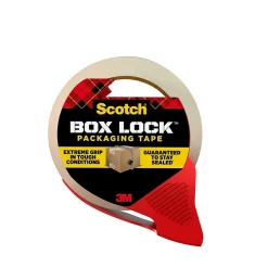 Scotch Box Lock Shipping Packing Tape with Refillable Dispenser, 1.88 in x 54.6 yds., Clear (3950-RD)* Packing Tape