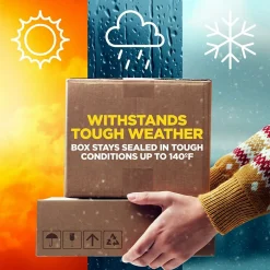 Scotch Box Lock Shipping Packing Tape with Refillable Dispenser, 1.88 in x 54.6 yds., Clear (3950-RD)* Packing Tape