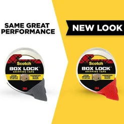 Scotch Box Lock Shipping Packing Tape with Refillable Dispenser, 1.88 in x 54.6 yds., Clear (3950-RD)* Packing Tape