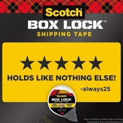 Scotch Box Lock Shipping Packing Tape, 1.88 in x 54.6 yds., Clear, 3/Pack (3950-3)* Packing Tape