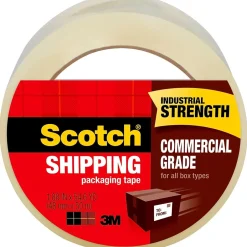 Scotch Commercial Grade Shipping Packing Tape, 1.88" x 54.6 yds., Clear (3750)* Packing Tape