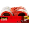Scotch Commercial Grade Shipping Packing Tape with Dispensers, 1.88" x 54.6 yds., Clear, 4/Pack (3750-4RD)* Packing Tape
