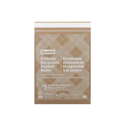 Scotch Curbside Recyclable Padded Mailer, 10.5" x 16", Tan (CR-5-1)* Padded Mailers