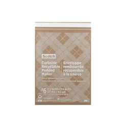 Scotch Curbside Recyclable Padded Mailer, 13" x 18", Tan, 1/Pack (CR-6-1)* Padded Mailers