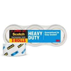 Scotch Heavy Duty Packing Tape, 1.88" x 43.7 yds., Clear, 3/Pack (3850-40-3)* Packing Tape