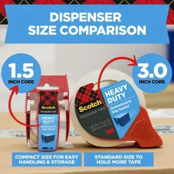 Scotch Heavy Duty Packing Tape, 1.88" x 43.7 yds., Clear, 3/Pack (3850-40-3)* Packing Tape