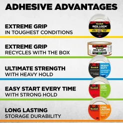 Scotch Heavy Duty Shipping Packaging Tape, 1.88 in x 38.2 yds., 2 Pack (3850S-21RD-3GC)* Packing Tape