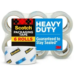Scotch Heavy-Duty Heavy Duty Packing Tape, 1.88" x 43.7 yds., Clear, 6/Pack (3850-40-6)* Packing Tape