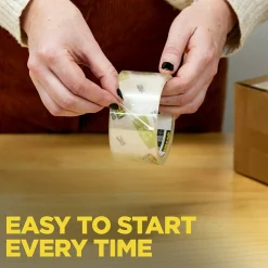Scotch Sure Start Shipping Packing Tape with Dispenser, 1.88