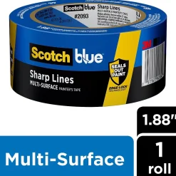 ScotchBlue Sharp Lines 1.88" x 60 yds. Medium Painter Tape, Blue (2093-48EC)* Masking Tape