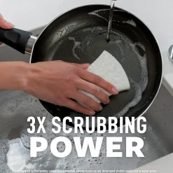 Scotch-Brite Greener Clean Scrub Sponge, Tan, 3/Pack (97033)