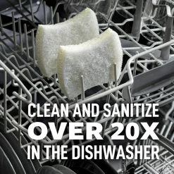 Scotch-Brite Greener Clean Scrub Sponge, Tan, 3/Pack (97033)