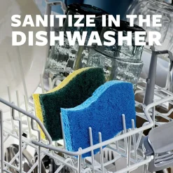 Scotch-Brite Heavy Duty Sponge with Scrubber, Green/Yellow, 6 Sponges/Pack (426)