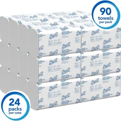 Paper Towels<Scott Control Plus+ Slimfold Recycled Multifold Paper Towels, 1-ply, 90 Sheets/Pack, 24 Packs/Carton (04442)