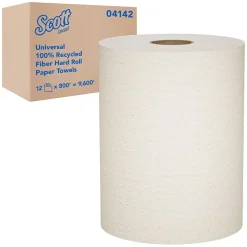 Paper Towels<Scott Essential Hardwound Paper Towels, 1-Ply, 12 Rolls/Carton (04142)