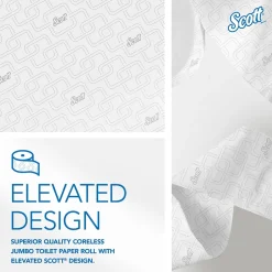 Scott Essential JRT Recycled Coreless Toilet Paper, 2-ply, White, 12 Rolls/Case (07006)