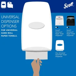 Paper Towels<Scott Essential Recycled Hardwound Paper Towels, 1-ply, 800 ft./Roll, 12 Rolls/Carton (01040)