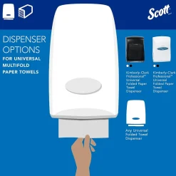 Paper Towels<Scott Essential Recycled Multifold Paper Towels, 1-ply, 250 Sheets/Pack, 16 Packs/Carton (01804)