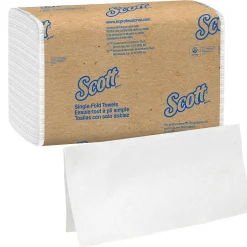 Paper Towels<Scott Essential Recycled Single Fold Paper Towels, 1-ply, 250 Sheets/Pack, 16 Packs/Carton (01700)