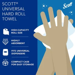 Paper Towels<Scott Essential Recycled Hardwound Paper Towels, 1-ply, 1000 ft./Roll, 6 Rolls/Carton (01005)