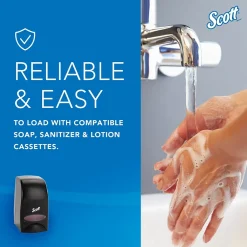 Scott Essential Wall Mounted Hand Soap/Hand Sanitizer Dispenser, Black (KCC 92145)