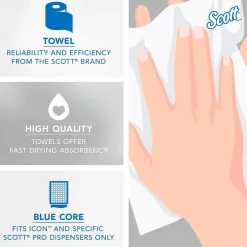 Paper Towels<Scott Pro Hardwound Paper Towels, 1-ply, 900 ft./Roll, 6 Rolls/Carton (43959)