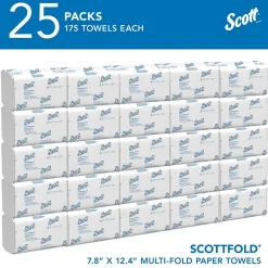 Paper Towels<Scott Pro fold Recycled Multifold Paper Towels, 1-ply, 175 Sheets/Pack, 25 Packs/Carton (01960)
