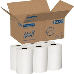 Paper Towels<Scott SLIMROLL Recycled Hardwound Paper Towels, 1-ply, 580 ft./Roll, 6 Rolls/Carton (12388)