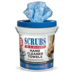 Scrubs Cleaning Towels, 10" x 12", White/Blue, 2.14 lbs., 72 Sheets/Pack, 72 Towels/Pack (ITW42272)