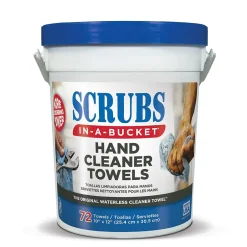 Scrubs Cleaning Towels, 10" x 12", White/Blue, 2.14 lbs., 72 Sheets/Pack, 72 Towels/Pack (ITW42272)