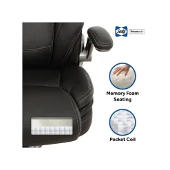 Posturepedic Axel Swivel Executive Office Chair, Dark Grey (64626) Office Chairs