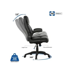 Discount Posturepedic Hudson Ergonomic Swivel Office Chair, Black (64627) Office Chairs