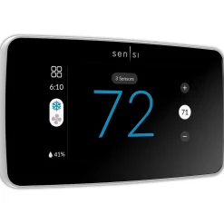 Smart Thermostats<Emerson Sensi Touch 2 Smart Programmable Wi-Fi Thermostat, Works with Alexa, White Beveled Edge (ST76W)
