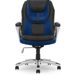 Clearance Amplify Ergonomic Faux Leather Swivel Executive Chair, Blue (43673B) Office Chairs