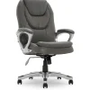 Best Amplify Ergonomic Faux Leather Swivel Executive Chair, Light Gray (43673C) Office Chairs