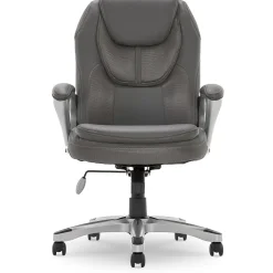 Best Amplify Ergonomic Faux Leather Swivel Executive Chair, Light Gray (43673C) Office Chairs