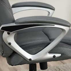 Best Amplify Ergonomic Faux Leather Swivel Executive Chair, Light Gray (43673C) Office Chairs