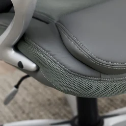 Best Amplify Ergonomic Faux Leather Swivel Executive Chair, Light Gray (43673C) Office Chairs