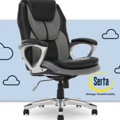 Outlet Amplify Ergonomic Faux Leather/Mesh Swivel Executive Chair, Gray (43673A) Office Chairs